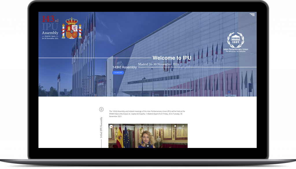 Grupo Dream Diseño de la web de la 143ª Asamblea IPU en Madrid